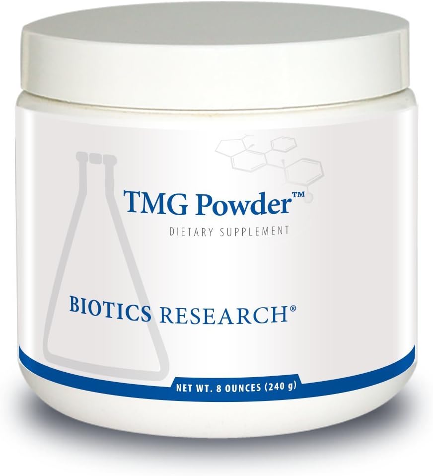 Biotics Research TMG Powder - Trimethylglycin. Betaine. Pulveriseret formel. Methyl Donor. MuskelGain. Afgiftning. Understøtter sunde homocystein niveauer indeholder: 8 Oz (240g)