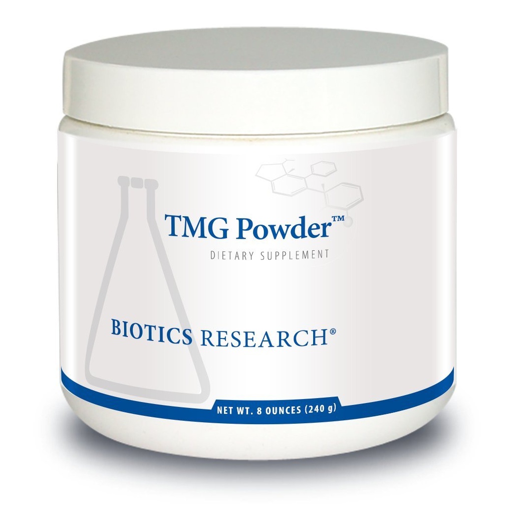 Biotics Research TMG Powder - Trimethylglycin. Betaine. Pulveriseret formel. Methyl Donor. MuskelGain. Afgiftning. Understøtter sunde homocystein niveauer indeholder: 8 Oz (240g)