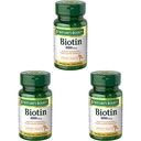 Naturens Bounty Biotin, Vitamin supplement, understøtter Metabolisme for cellulær energi og sundt hår, hud og negle, 1000 mcg, 100 tabletter (pakke med 3)