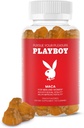 Playboy - Maca Root Gummies for Kvinder og Mænd (60 Greve - Peach Flavored) - Boost Seksuel Vitalitet, Libido, Fertilitet - Maca Gummies Supplement - 100% Natural, Vegan Non GMO - 4: 1 Extract Maca Peruana