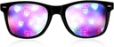 Ultimate Diffraction Briller - 3D Rainbow Heart Effect - Stor Edm, Koncert og Rave Tilbehør