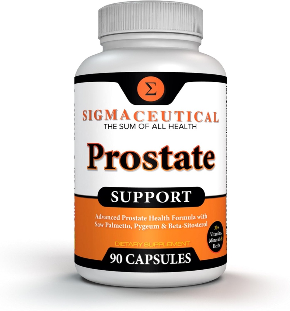 Prostate support Complex - Saw Palmetto & Beta sitosterol med Pygeum Bark - Daglig urinstrøm støtte til mænd - 90 Natural Plant Sterol kapsler