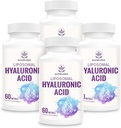 Liposomal Hyaluronsyre 1000mg, High BioavailabilityHyaluronsyre kapsler, Kosttilskud Support Hud og knogler, 240 kapsler (pakning med 4)