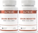 Brain Booster Supplement - Brain Power Nootrop Supplement - Brain Pills for Focus, Memory, Clarity, Energy & Better Concentration with Alpha- GPC, L- Theanine, Rhodiola, Ginseng, Guarana (pakke med 2)