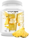 Nutrabio Clear Protein Powder, Ananas Splash - 20 Serveringer, 20g Clear Whey Protein Isolate, 0 Sukker, 0g lactose, Forfriskende frugtsmag, GLP1 Support - Knoglesundhed - Muskel Post Workout Inddrivelse