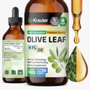 BIO KRAUTER Olive Leaf Extract Liquid - Olive Leaf Tinktur til immunstøtte - Alkohol og sukker fri - Vegansk dråber 4 Fl.Oz.