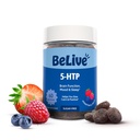 BeLive 5-htp Gummies - 60 Ct I 5htp Stress Relief Gummies for bedre søvn, skærpet fokus, Mood Booster & Stress Relief I Serotonin Booster for voksne, Vegan 5 HTP supplement - blandet bær flavor