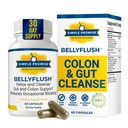 BellyFlush - Glat kolon & Gut Cleanse tillæg med mælk tidsel & bentonit Clay - Understøtter Forstoppelse, Debloat, fordøjelsesbesvær & flushing - 60 kapsler
