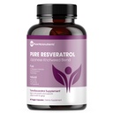 Pure Resveratrol Supplement - Ekstra styrke 600mg Trans- Resveratrol Per Serve - for hjerte, Kognitiv, immunforsvar - Renset & biotilgængelig - 60 Veganske Caps