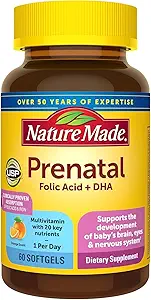 Nature Made Prenatal + DHA 200 mg Multivitamin Softgel 60 Ct