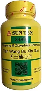 Sun Ten - Ginseng & Zizyphus Formel Kapsler / Tian Wang Bu Xin Dan / Ginseng