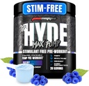 PROSUPPS Mr. Hyde Max Pump Pre Workout Powder - Stim- Gratis Preworkout understøtter blodgennemstrømning, Muscle Volume & Endurance - Kaffefri Nitrooxide Gym & Fitness Kosttilskud (Blue Razz, 20 Servere)