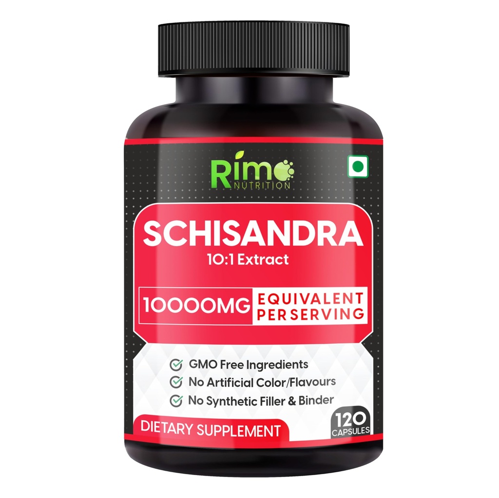 Schisandra Supplement - Standardiseret til Schisandrins, Pure Schisandra Chinensis Fruit Extract, 120 Kapsler