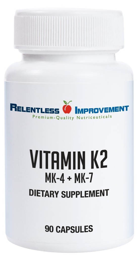 Naturlig Vitamin K2 MK4 Plus Vitamin K2 MK7 Højstyrke 15,000mcg MK-4 + 60mcg MK- 7 Understøtter ben og arterial sundhed Vegi- Capsules Soy- Free