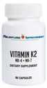 Naturlig Vitamin K2 MK4 Plus Vitamin K2 MK7 Højstyrke 15,000mcg MK-4 + 60mcg MK- 7 Understøtter ben og arterial sundhed Vegi- Capsules Soy- Free