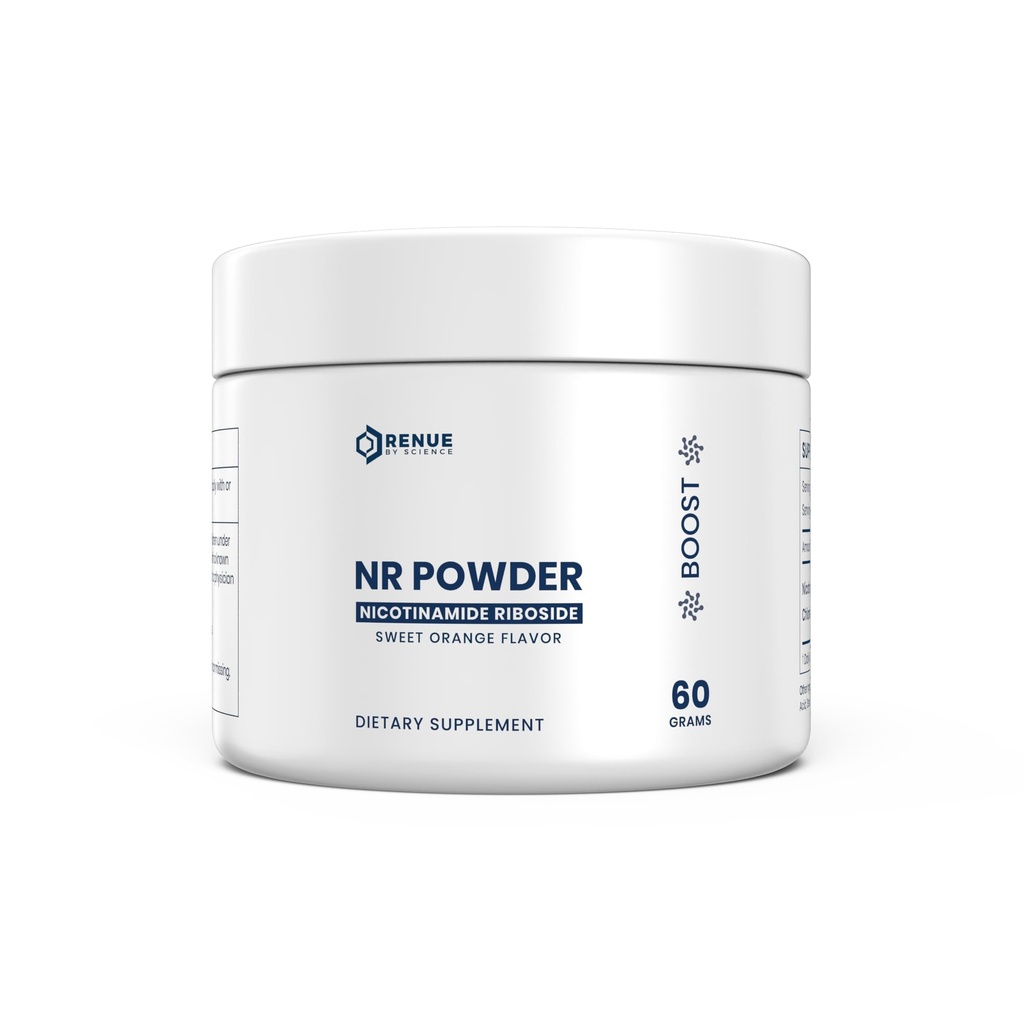 Renue By Science Nicotinamid Riboside ttesmå 124; 1000mg Nicotinamid Powder - High Strength NR NAD Powder Sublingual Citrus Burst Flavor ESP 124; Fremstillet i USA & Third- Party Tested