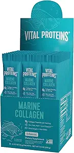 Vital Proteins Marine Collagen, Wild- Fanget, Non- GMO Project Verified, Unflavored Stick Packs (10g) (Box af 20)