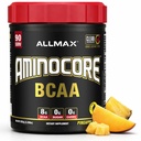 ALLMAX Nutrition AMINOCORE BCAA, Ananas Mango - 945 g Pulver - 8.18 Gramer af forgrenet kæde Aminsyre Per servering - med B Vitaminer - Ingen Fillers eller Non- BCAA Aminos - Sukker Free - 90 Servering
