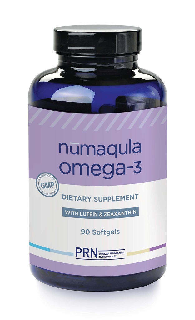PRN nūmaqula Omega 3 Supplement - 90 Softgels, 30- Day Supply - Re- Esterfied Omega 3 Triglyceride Form med 1400mg DHA, 400mg EPA, Lutein & Zeaxanthin til Macular & Retinal Support