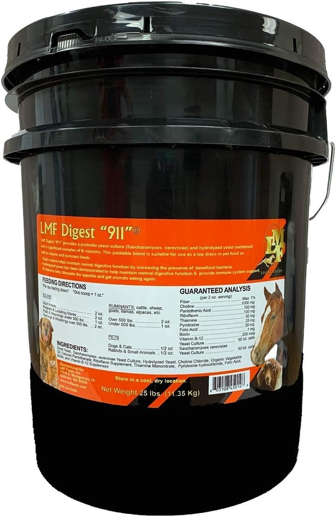 LMF Digest 911 "25 Pund prebiotic and probiotic Supplement for Heste, drøvtyggere og kæledyr