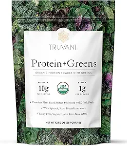 Truvani Protein + Greens Supplement- 124; Spinat, Kale & Broccoli