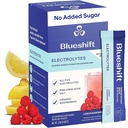 Blueshift Electrolytes - Natural Electrolytes Powder Pacets, Organic Hydration Pacets, Electrolyte Drink Mix sticks med ingen sukker, Single Serve Pack - Lemon Raspberry Flavor, Powder sticks (10 Pack)