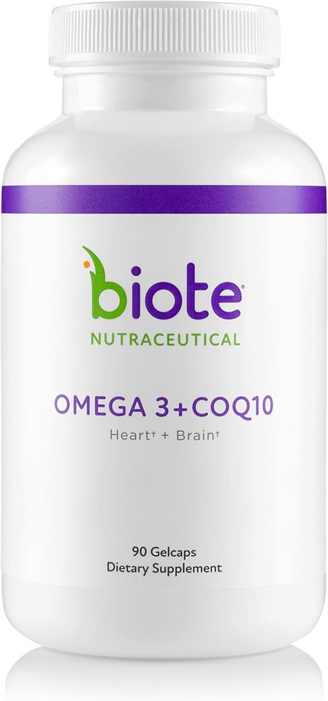 Biote nukleosteroider - Omega 3 + CoQ10 - Heart + Brain (90 Gel caps)