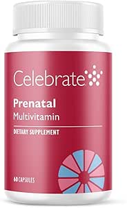 Fejre vitaminer Bariatric Prenatal Multivitamin kapsler med folat (folinsyre), vitamin A, jern, jod, og cholin, for Roux en Y og Sleeve Gastrectomy Patienter, 60 Tæl