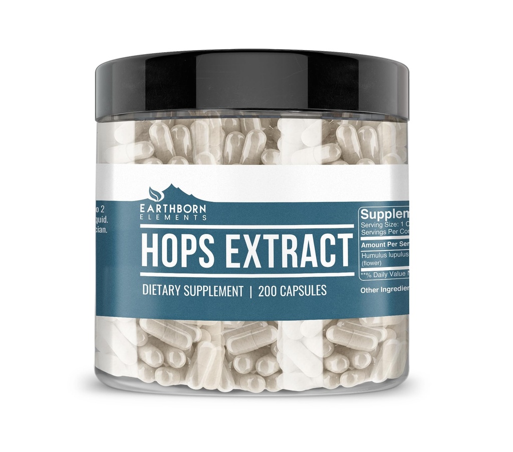 Earthborn Elements Hums Extract, 200 kapsler, Pure & Ufortyndet, Ingen tilsætningsstoffer