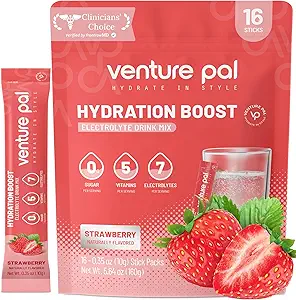 Venture Pal Sugar Free Electrolyte Powder Packets - Flydende Daily IV Drink Mix for Rapid Hydration & Party Recovery