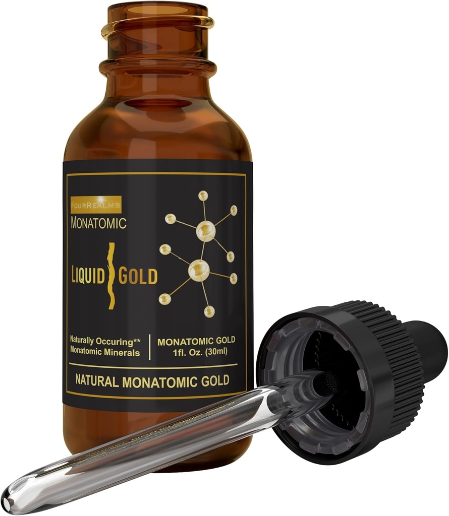 Ormus Monoatomic Gold Rich in Pure M- State Minerals & White Powder Gold - Pure 24k Gold -Trace Mineral Solution 1 oz