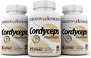 Cordyceps Mushroom - 8: 1 Extract - 1000mg Per Serving - 3 Pack - Understøtter immunforsvar, luftveje og nyresygdomme - 180 tabletter - Non- GMO, Gluten- Free