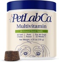 PetLab Co. 22 i 1 hund Multivitamin - Support Hundens immunforsvar, Hud, Coat, Joints & Samlet Sundhed - Vitamin A, E, D, B12, Mineraler, Antioxidanter - Chewable Pork Flavor - Packaging May Vary