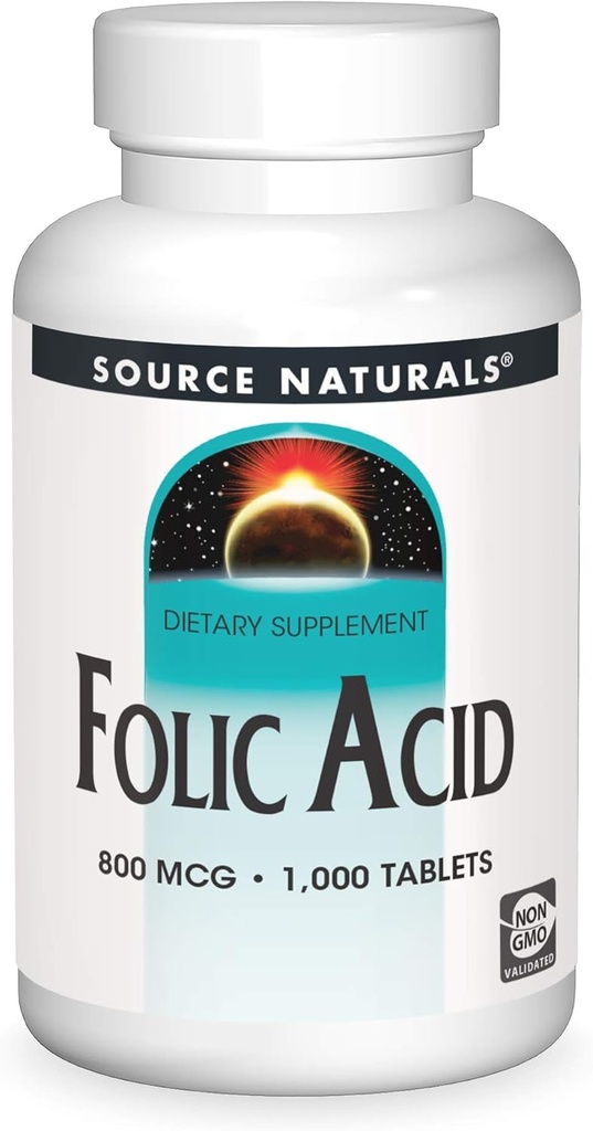 Kilde Naturals Folinsyre 800 mcg Kosttilskud - 1000 tabletter