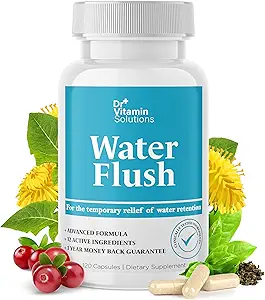 DR VITAMIN SOLUTIONS Diuretic Water Pills for Weight Control - Instant Relief from Bloat and Swelling - Green Tea, Cranberry, Dandelion Leaf Extract - Water Retention Pills for Women & Men, 120 Caps