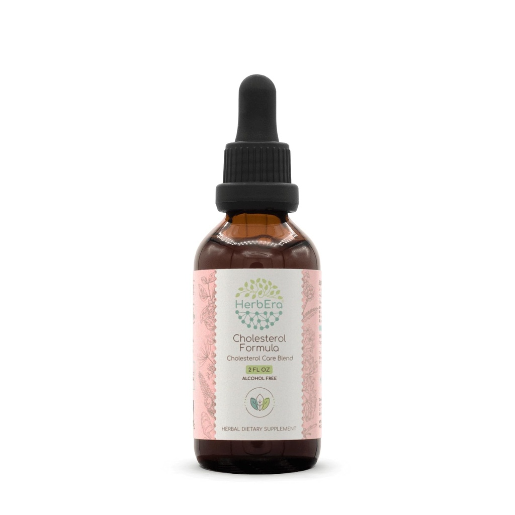 HerbEra Cholesterol Formel B60 Alkohol- Free Extract Tinktur: Artichoke Leaf, Hawthorn Leaf og Flower, Fennikelfrø, Gurkemeje Root, Ashwagandha Root, Amla Berry. Kolesterol Care Blend 2 Fl Oz