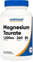 Nutricost Magnesium Taurate 1. 500 mg; 240 kapsler - Gluten Free, Non- GMO, Vegan, 80 Servere