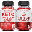 60 Keto Apple Cider Vincious Gummies Advanced Weight Loss + 60 Tart Cherry Gummies med Selleri Seed Extract