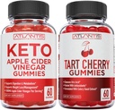60 Keto Apple Cider Vincious Gummies Advanced Weight Loss + 60 Tart Cherry Gummies med Selleri Seed Extract