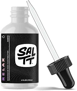 SALTT Relax Magnesium Drops - Ionic Magnesium Chloride w / Natrium, Kalium, Electrolytes - Trace Minerals Drops - Gluten Free, Sugar Free, Keto Friendly - fra Utahs Great Salt Lake - 120ml Dropper