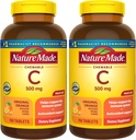 Nature Made Chewable C-vitamin 500 mg, Kosttilskud til immunforsvar, 150 tabletter, 150 dages forsyning (pakke med 2)