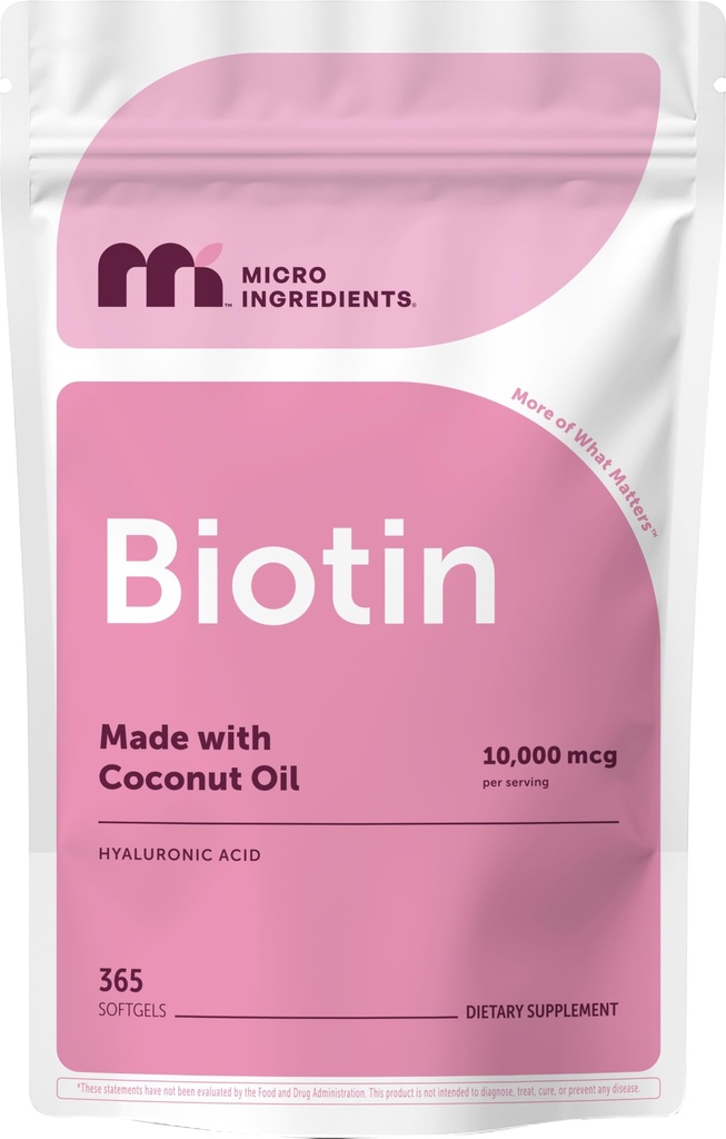 Micro Ingredients Biotin 10.000 mcg med Hyaluronsyre 25 mg per servering