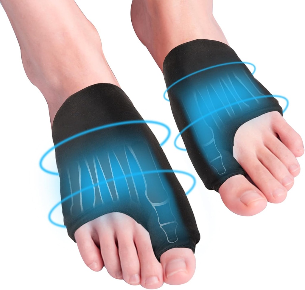 Foot Ice Packs Wrap Big Toe for Bunion Relief Gout smertestillende lindring, Genanvendelig kold & varmebehandling Gel Foot Ice Pack Kompres for aritmetiske tæer, Hævelse, Fasciitis, Sport skader, post-kirurgi Inddrivelse