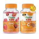 Lifeable Zink 25mg Kids + C-vitamin Kids, Gummies Bundle - Great Tasting, Vitamin Supplement, Gluten Free, GMO Free, Chewable Gummy