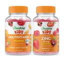 Livbare Multivitamin Kids + Zink 25mg Kids, Gummies Bundle - Great Tasting, Vitamin Supplement, Gluten Free, GMO Free, Chewable Gummy
