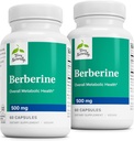 Terry naturligt berberine - Kosttilskud med berberine - Levertilskud til stofskiftestøtte - Fælles sundhedsstøtte til mænd og kvinder - 60 kapsler (pakke med 2)