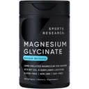 Sports Research ® Magnesium Glycinat - Suits Restainful Sleep & Enzymatiske Processer - 160 mg Chelated Magnesium - Liquid Softgel - 120 Tæl