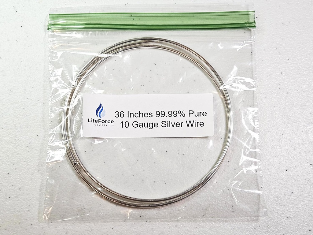 Pure Sølv Generator Wires - 9999 Sølv Elektroder - Pre-Cut 36 -Tommer 10 Gauge Wires - Fits LifeForce Generatorer