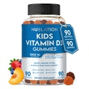 Kids D-vitamin Gummies (90 dages forsyning) D3-vitamin til børn (1000 IE) til støtte Strukturer, muskelfunktioner og immunsystem. Lækker & vegetarisk vingummi D-vitamin