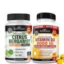 High Strength Vitamin D3 5000 IU 125 mcg (1 Year Supply) Plus 1000mg Citrus Bergamot Supplement (1 Month Supply)